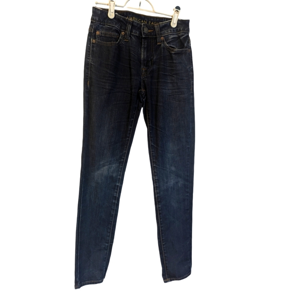 11. American Eagle Outfitters Dark Blue Jeans With Distressing